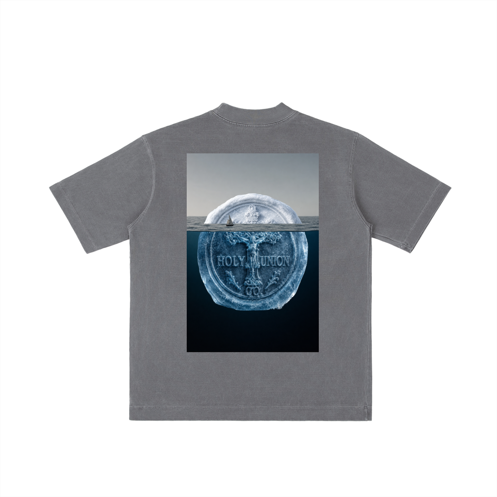 "DIVE DEEPER" Vintage Wash Drop Shoulder T-shirt