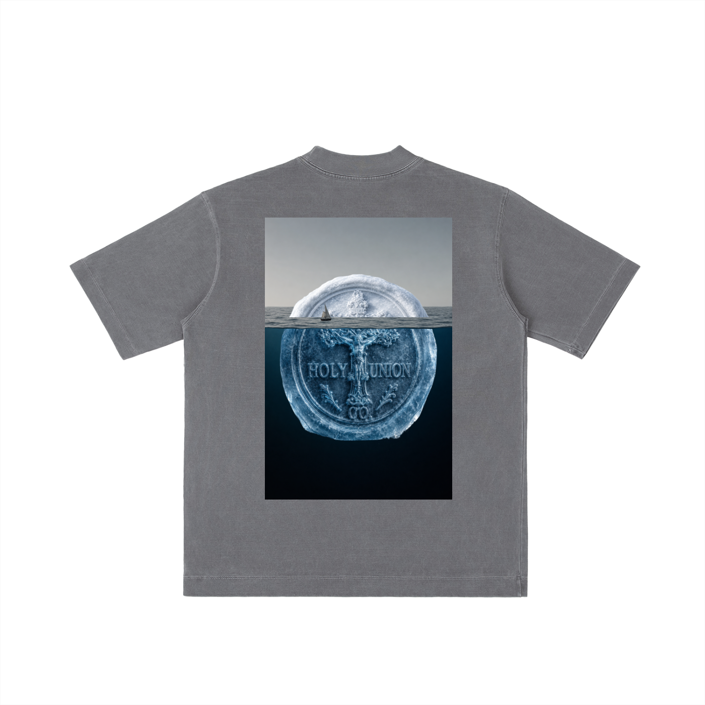 "DIVE DEEPER" Vintage Wash Drop Shoulder T-shirt