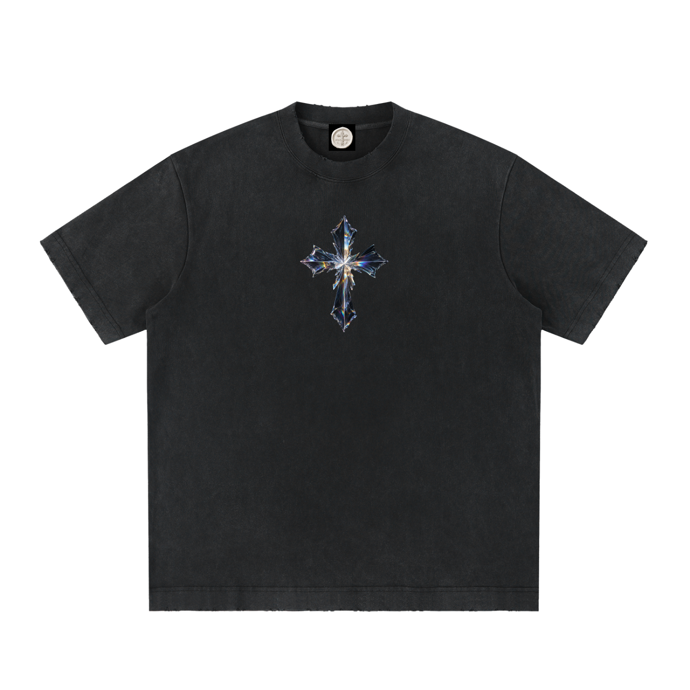 "SACRED GLASS" Heavyweight Frayed T-Shirt