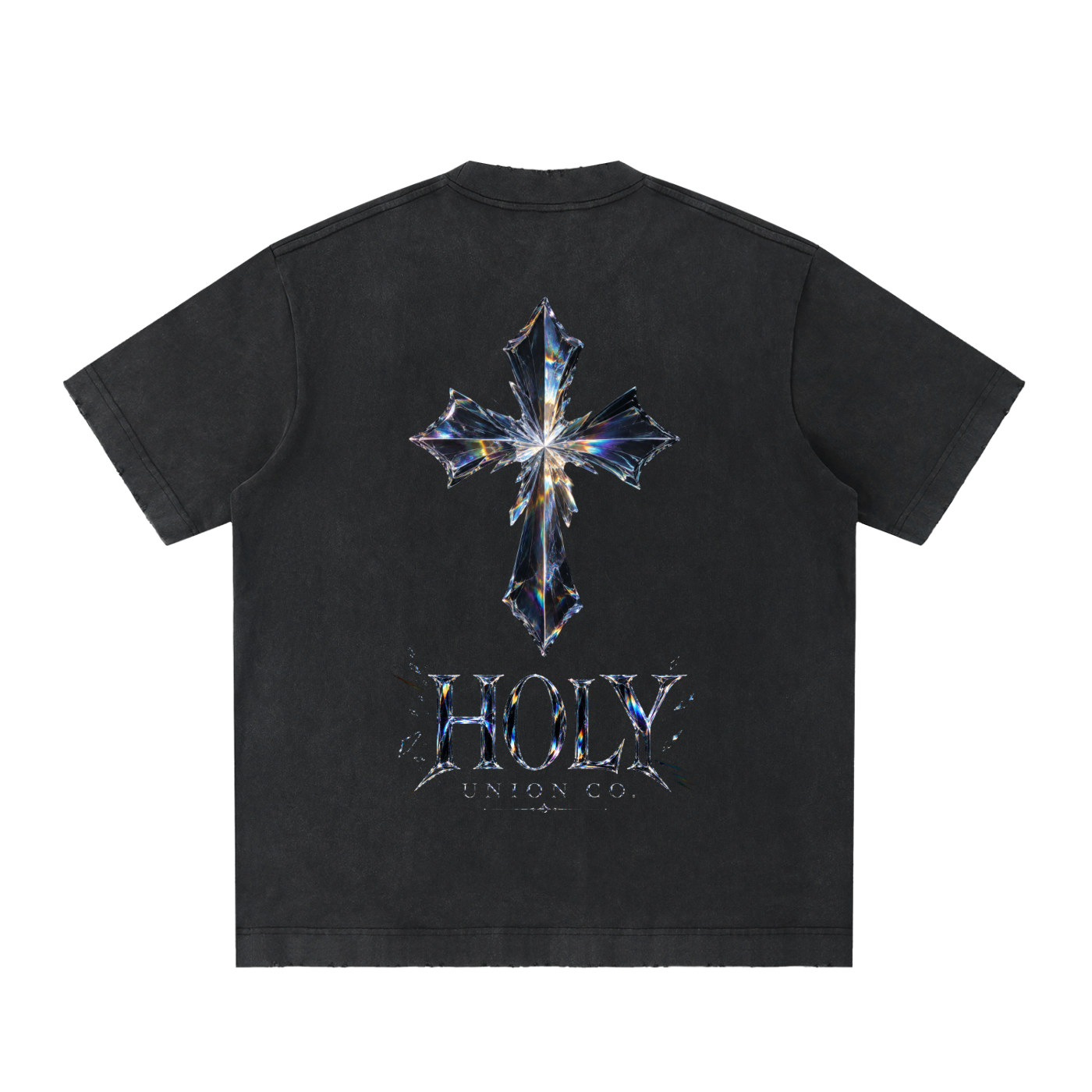 "SACRED GLASS" Heavyweight Frayed T-Shirt