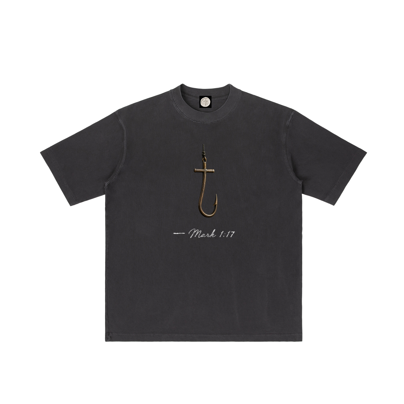 "HOOKED" Mark 1:17  Drop Shoulder T-shirt