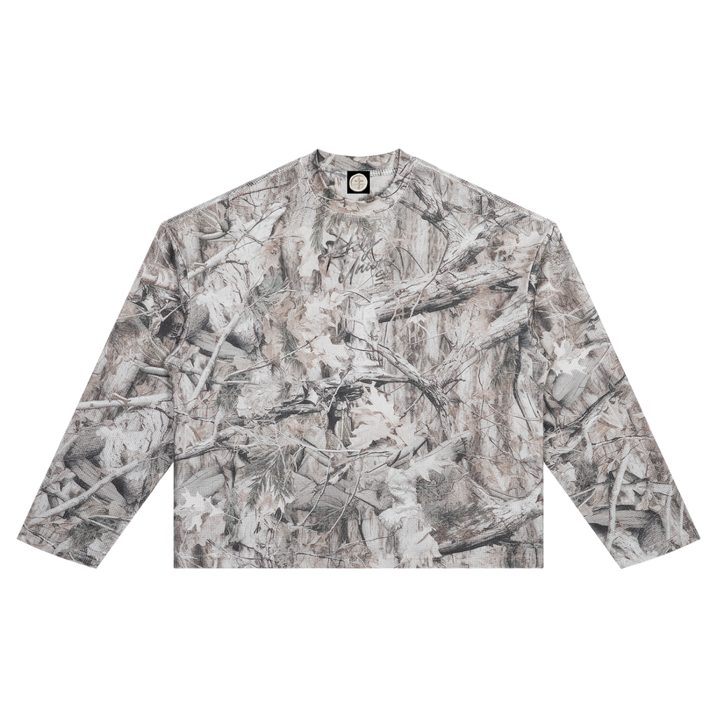 "HUC Bloodline" Unisex Tree Camo Waffle T-Shirt