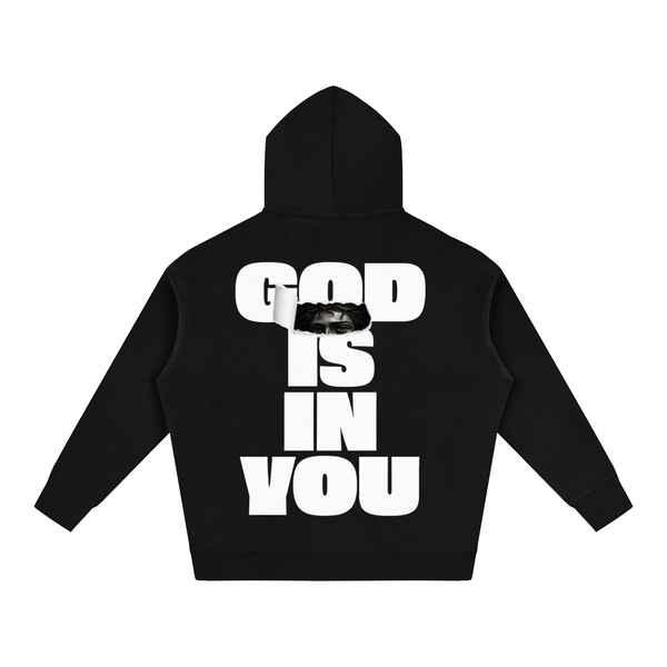 "GOD IS IN YOU" P.A.M Oversize Fleeced Hoodie