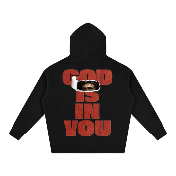 "GOD IS IN YOU"  Oversize Fleeced Hoodie