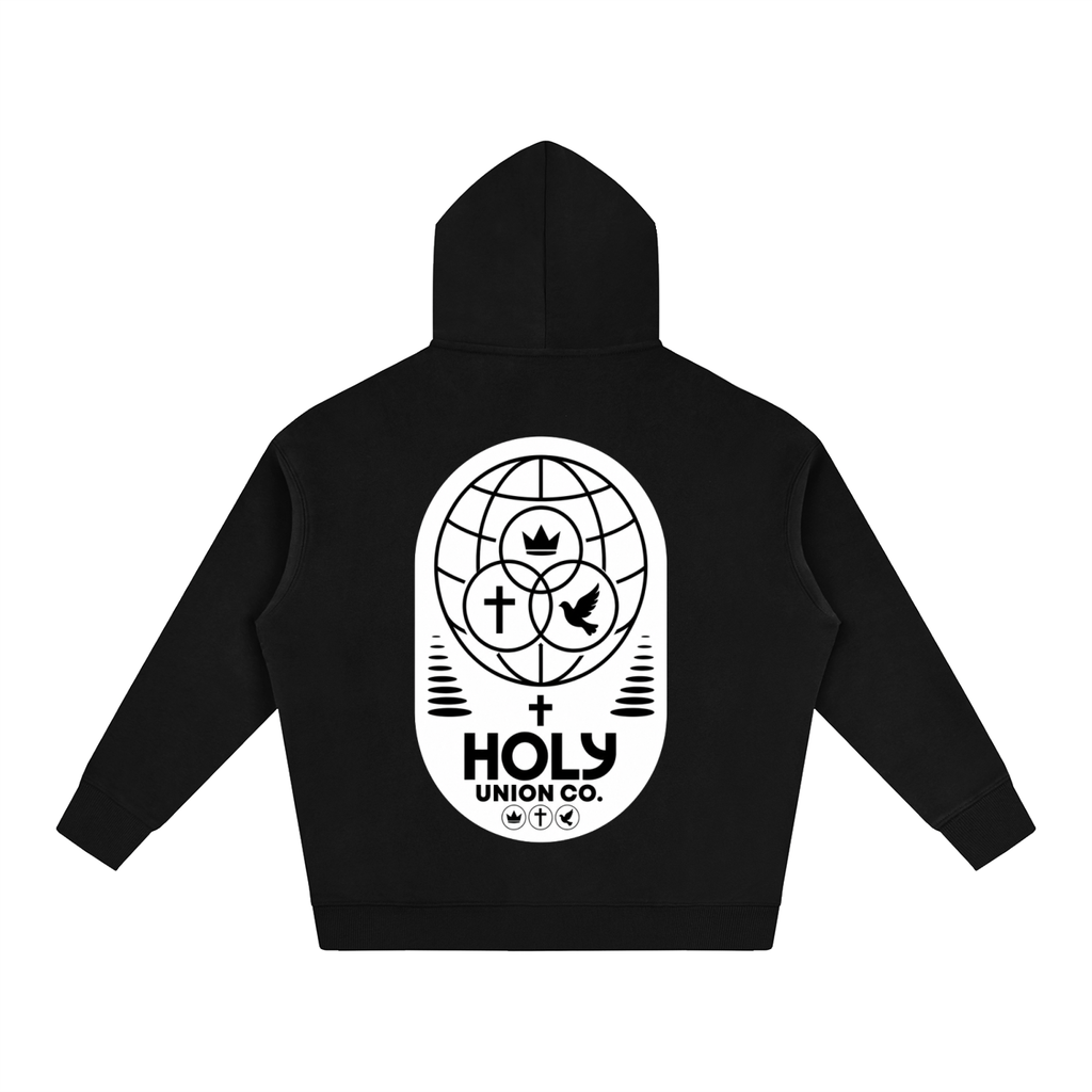 "HUC WRLD V.2" Oversize Fleeced Hoodie