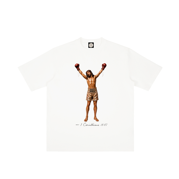 "VICTORY" 1 Corinthians 15:57 Drop Shoulder T-shirt