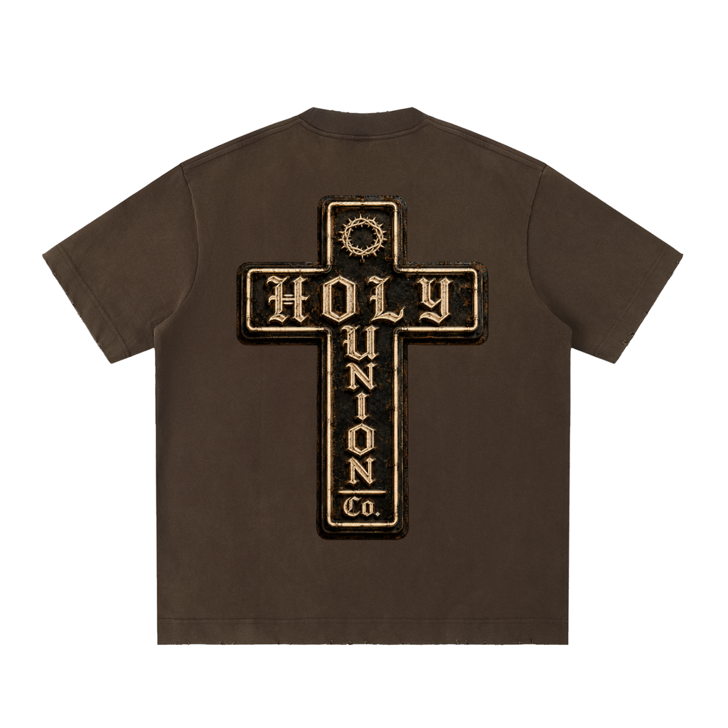 "HUC" Heavyweight Frayed T-Shirt
