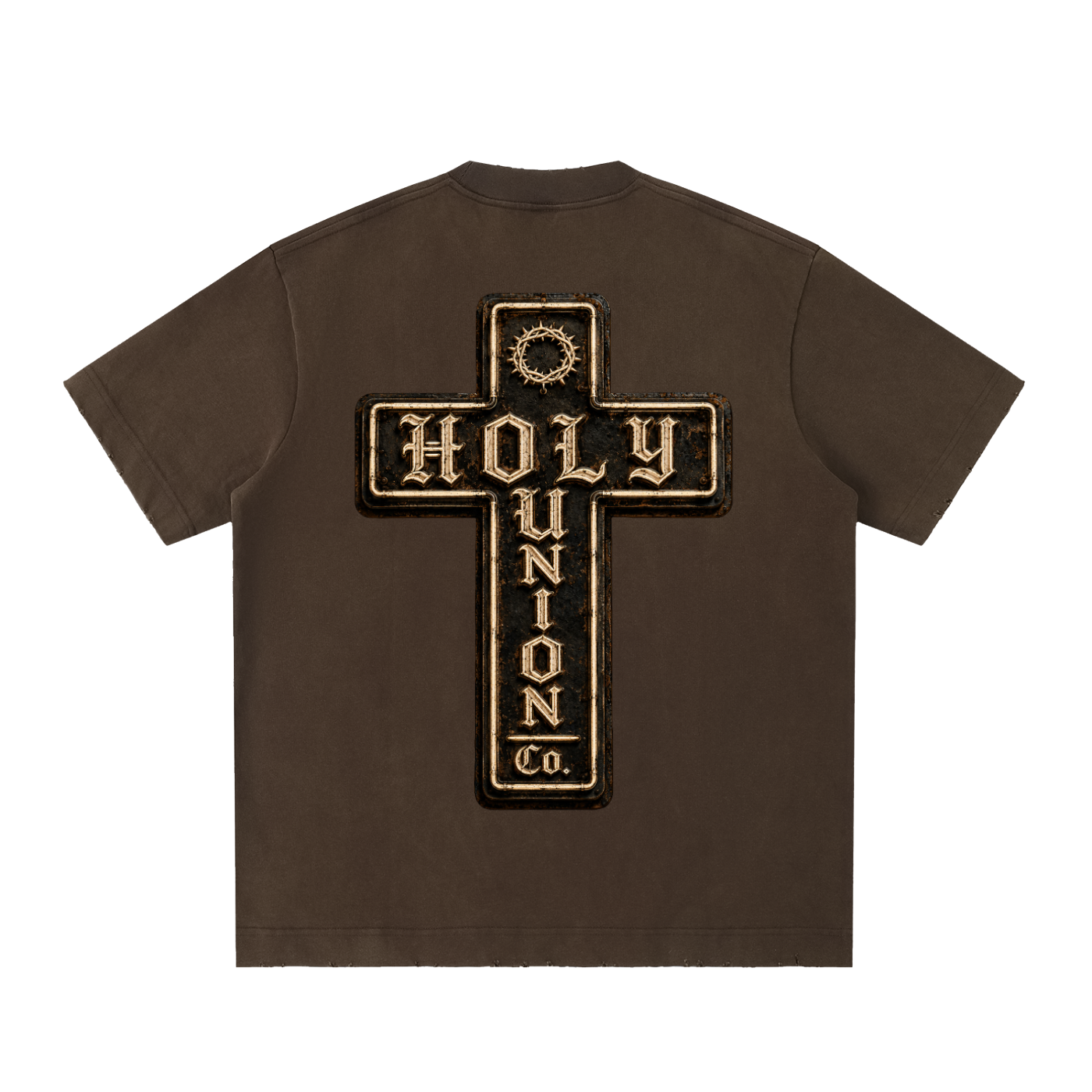 "HUC" Heavyweight Frayed T-Shirt