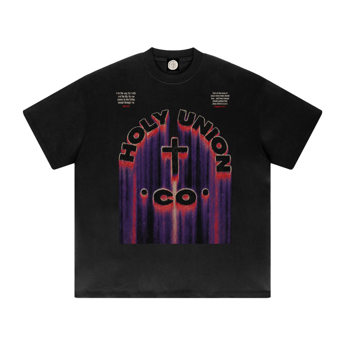 "HUC WASHED" Heavyweight Drop Shoulder T-Shirt