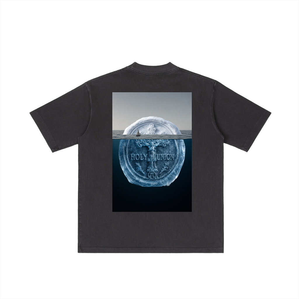 "DIVE DEEPER" Vintage Wash Drop Shoulder T-shirt