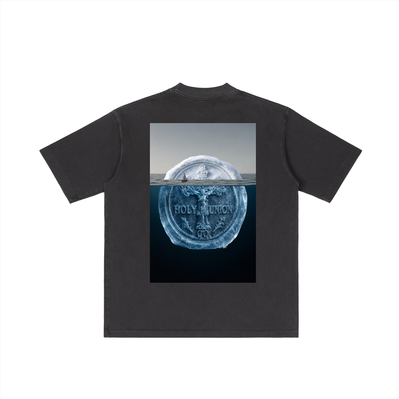"DIVE DEEPER" Vintage Wash Drop Shoulder T-shirt