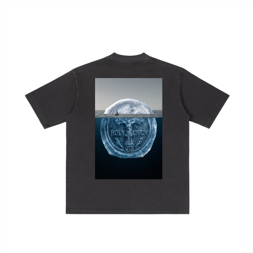 "DIVE DEEPER" Vintage Wash Drop Shoulder T-shirt