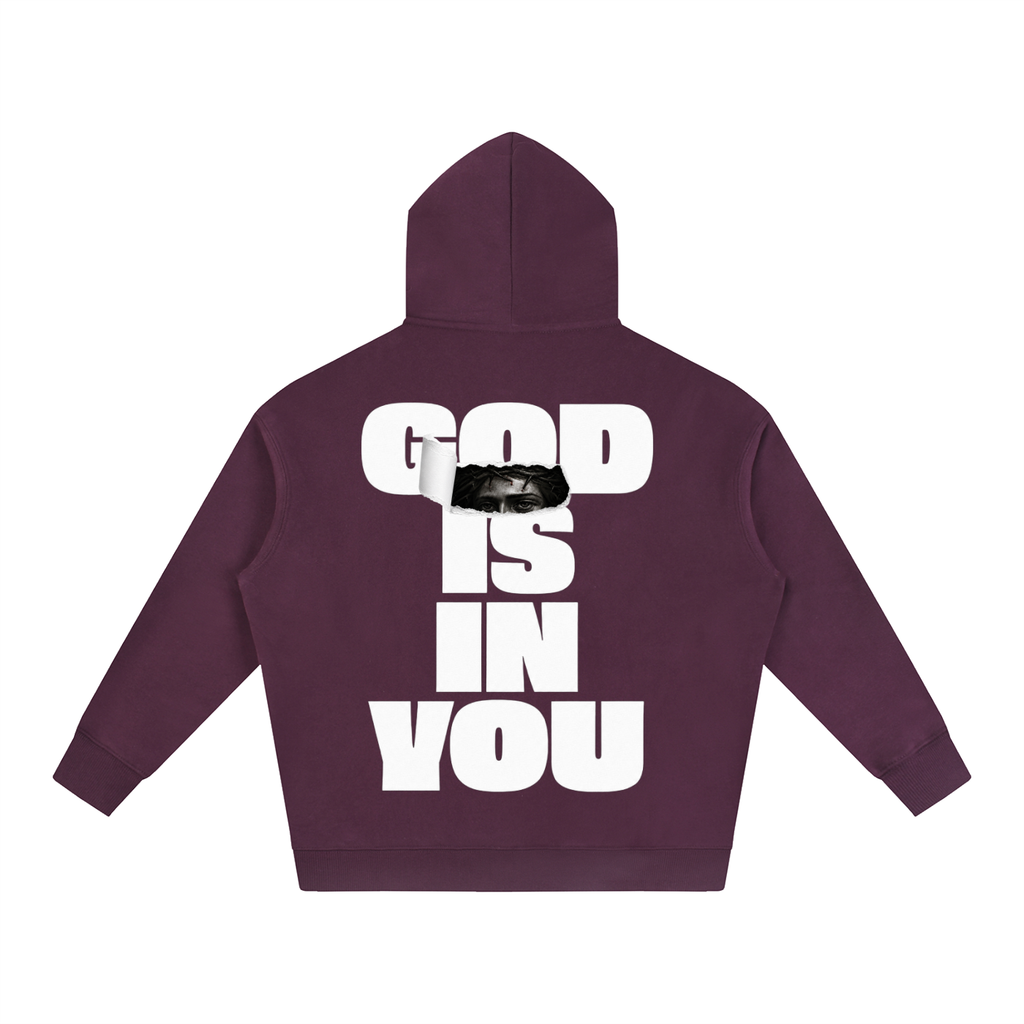"GOD IS IN YOU" P.A.M Oversize Fleeced Hoodie