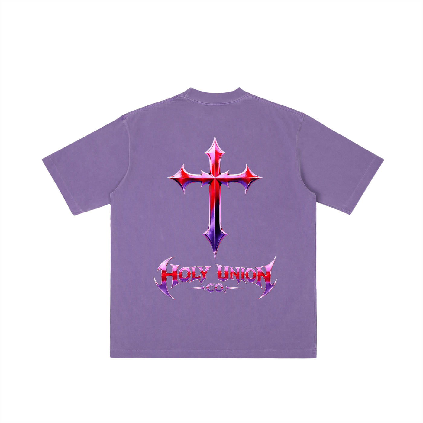 "ROYAL CRIMSON CROSS" Drop Shoulder T-shirt