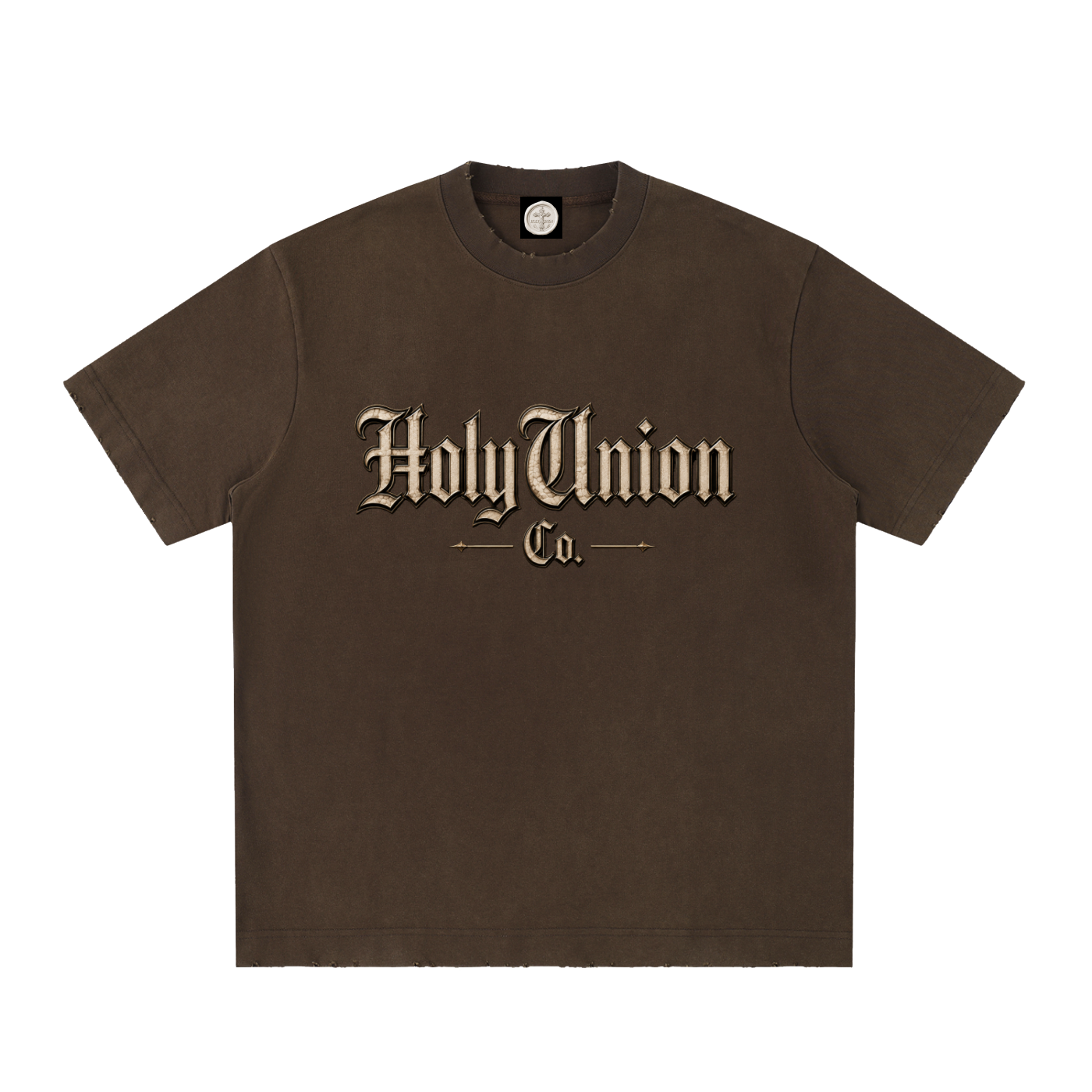 "HUC" Heavyweight Frayed T-Shirt