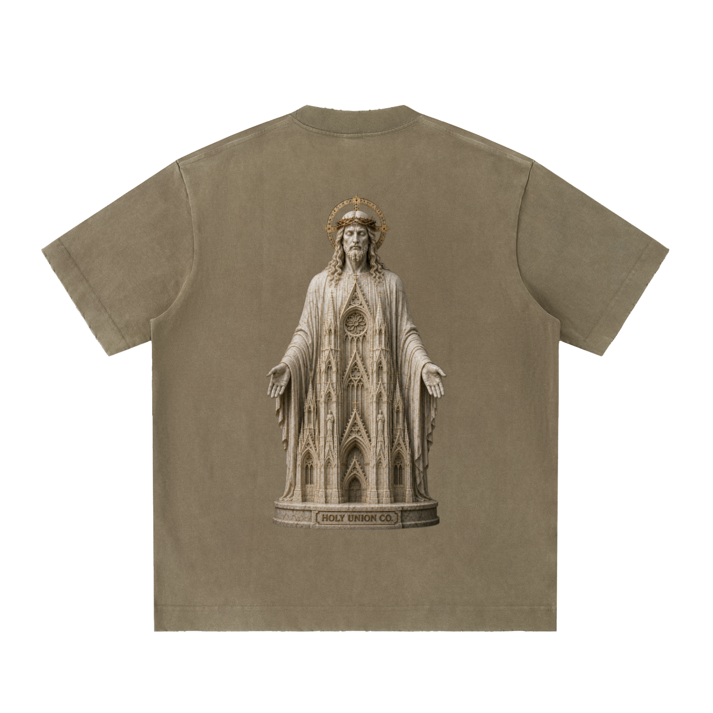 "THE GREAT CATHEDRAL" Heavyweight Frayed T-Shirt